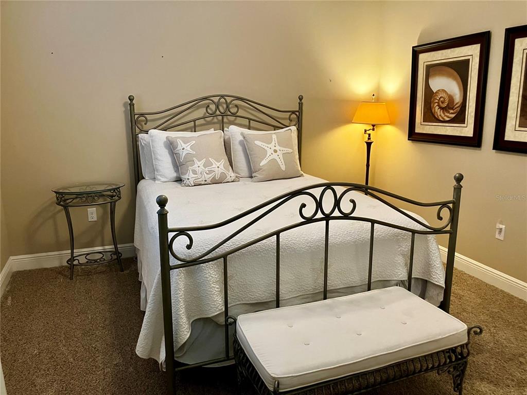 3709 Gallagher Road Plant City, FL 33565 - Photo 51 of 60 a bedroom with a bed and a chandelier