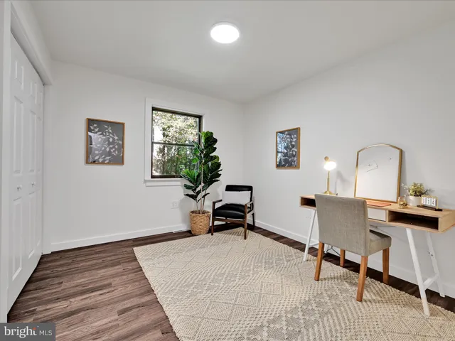 a workspace with furniture