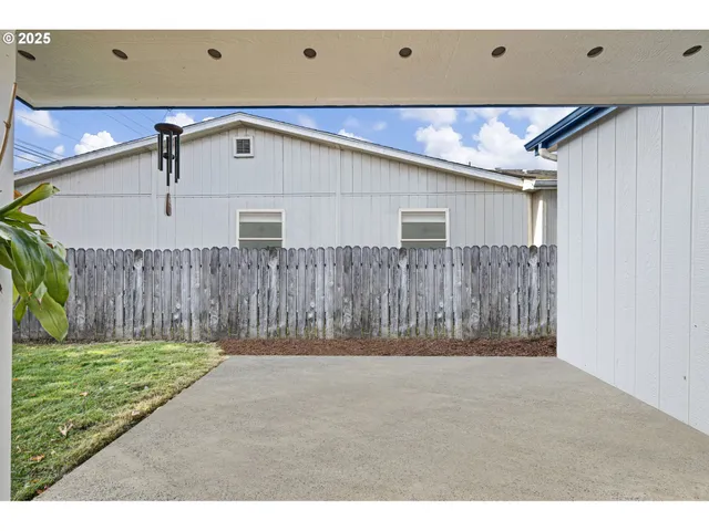 a backyard of a house