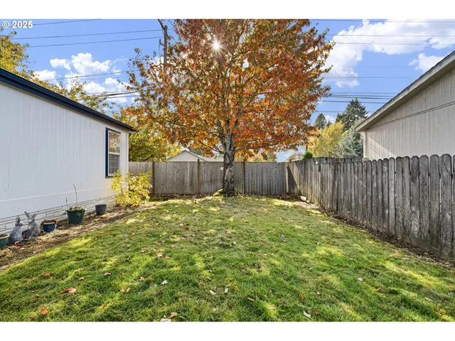 a backyard of a house