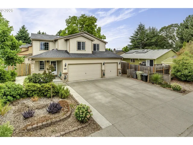 a house view with a garden space
