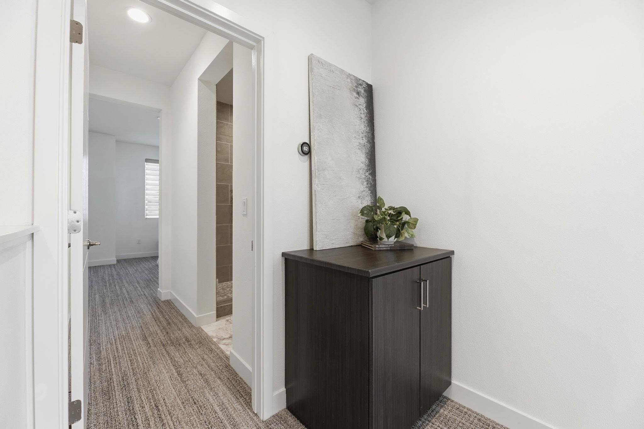 931 Edy Lane Oakland, CA 94607 - Photo 33 of 41 a view of a hallway with wooden floor