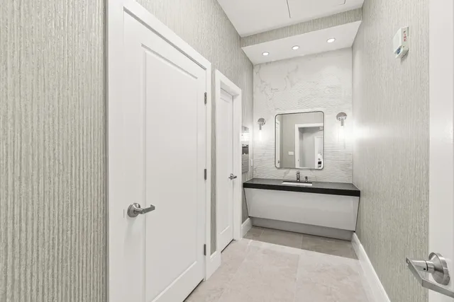 an aerial view of a balcony with city view