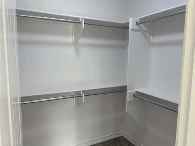 a close view of closet