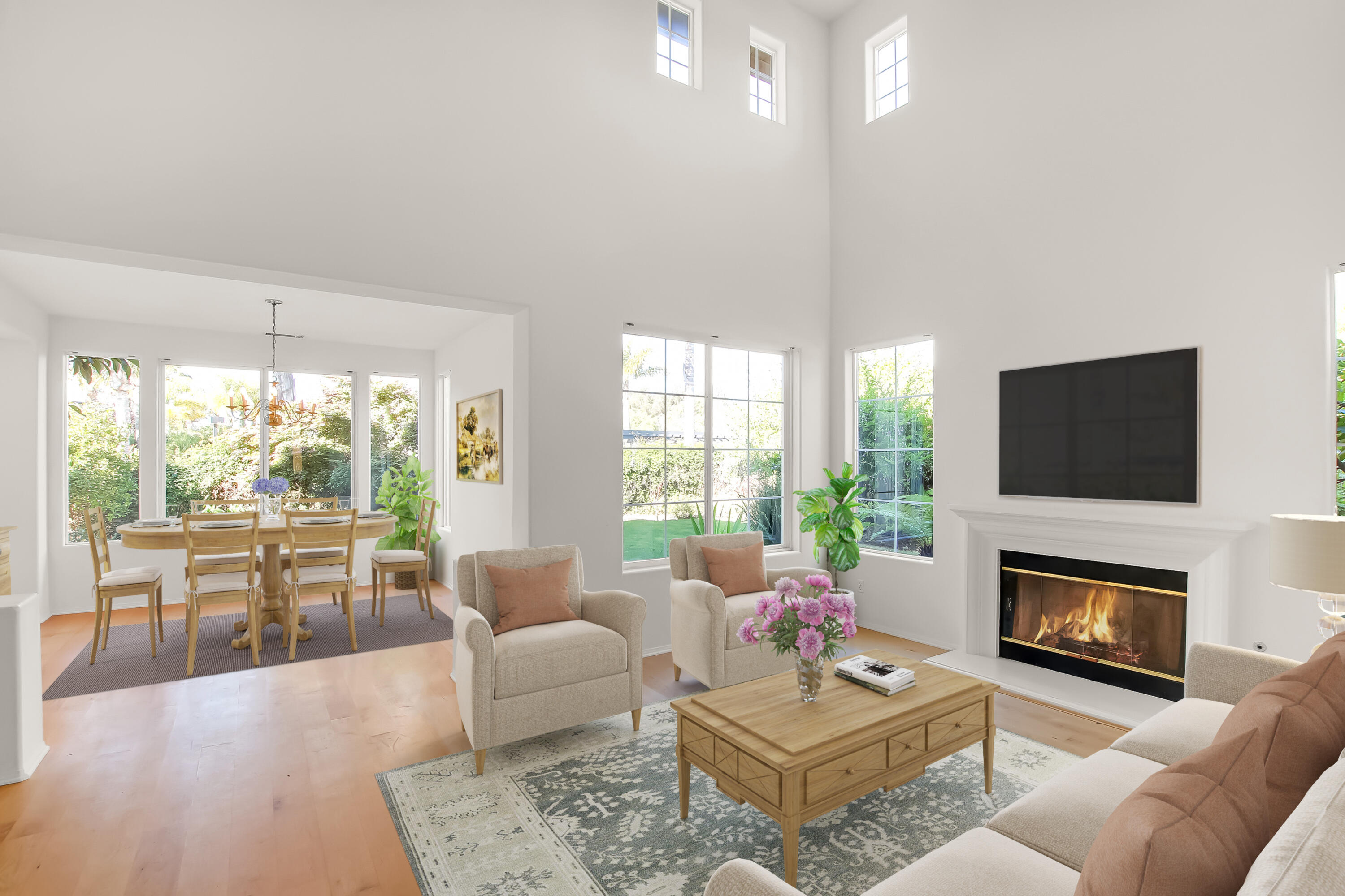 6866 Shadowbrook Drive Goleta, CA 93117 - Photo 5 of 33 LR w/Dining Virtual Staging