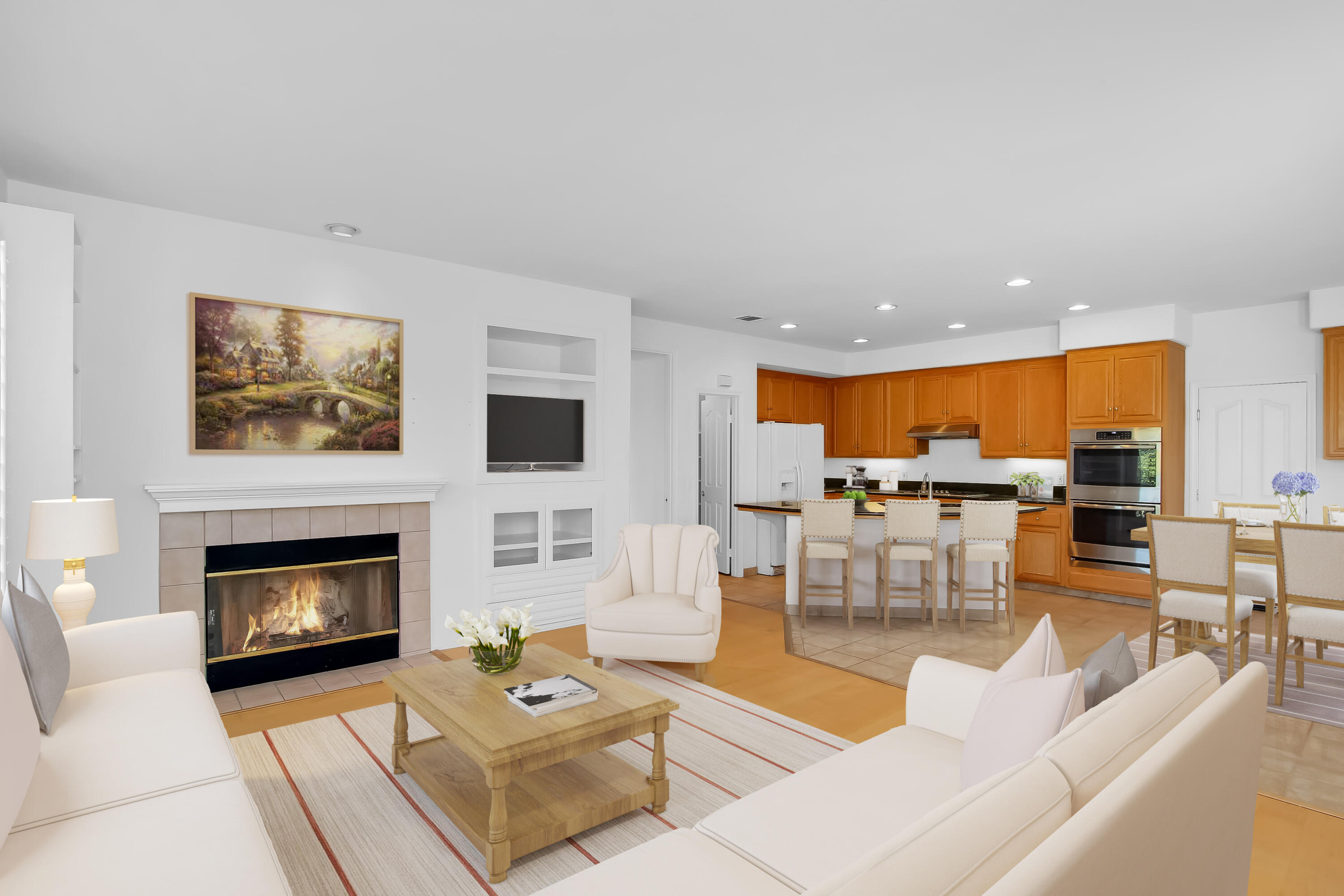 6866 Shadowbrook Drive Goleta, CA 93117 - Photo 7 of 33 TV/Family/Kitchen Virtual Staging
