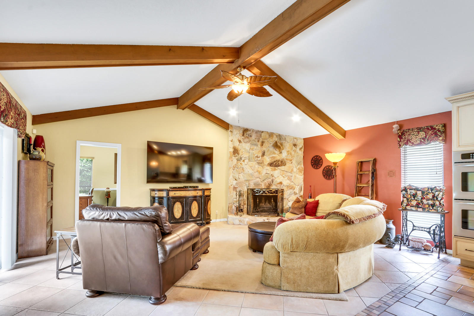 2415 Northwest 40th Circle Boca Raton, FL 33431 - Photo 6 of 33 Family Room - Vaulted & Beam Ceilings