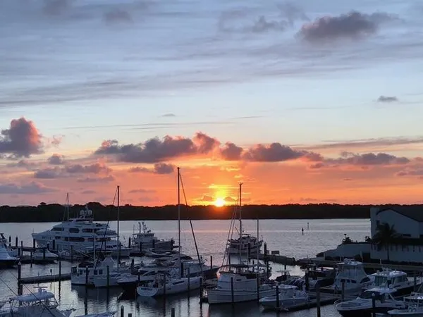 a view of a city and a mountain