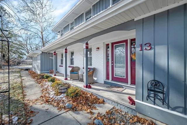 a front view of a house