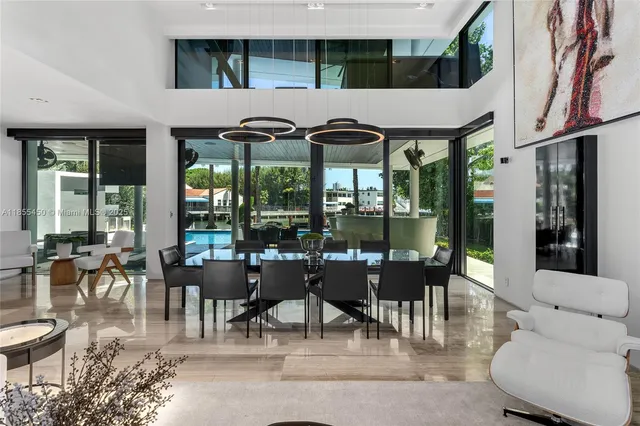 a view of a balcony with lake view