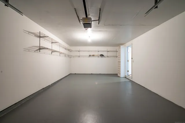 a view of a room with empty racks