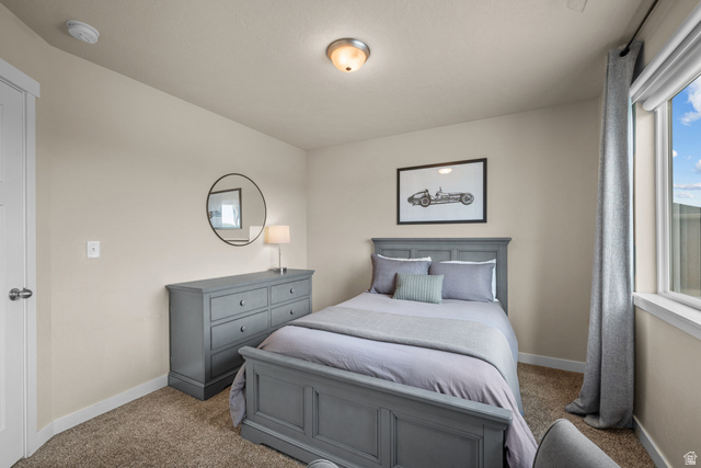 955 Delorean Lane Midvale, UT 84047 - Photo 26 of 47 Carpeted room featuring neutral wall paint, a window with curtains, and a ceiling-mounted light fixture