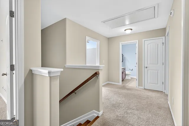 a view of room and front door