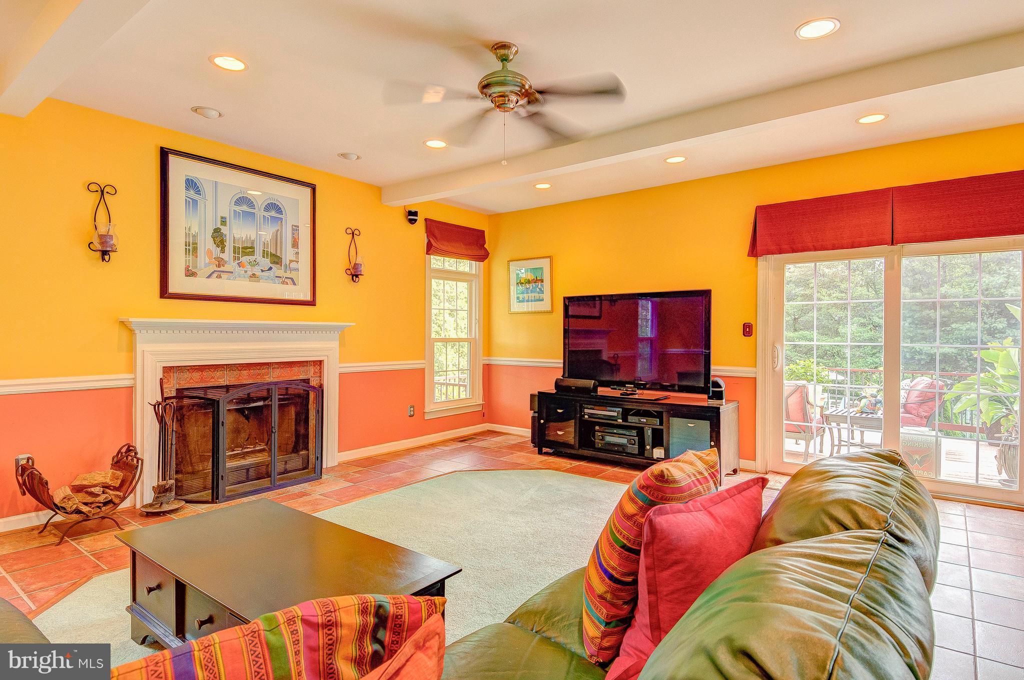 3222 Breckenridge Way Riva, MD 21140 - Photo 27 of 29 a living room with furniture a fireplace and a flat screen tv