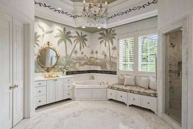 a view of balcony with a large window and deck