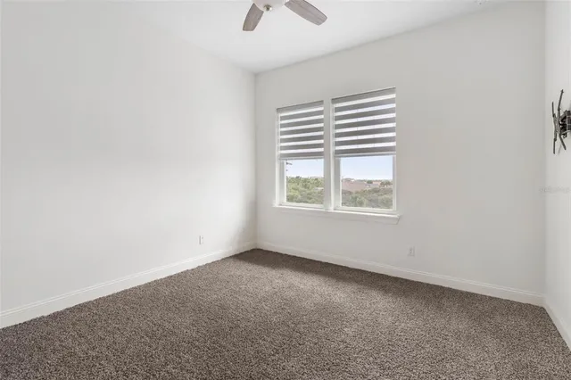 a view of a lake from a yard