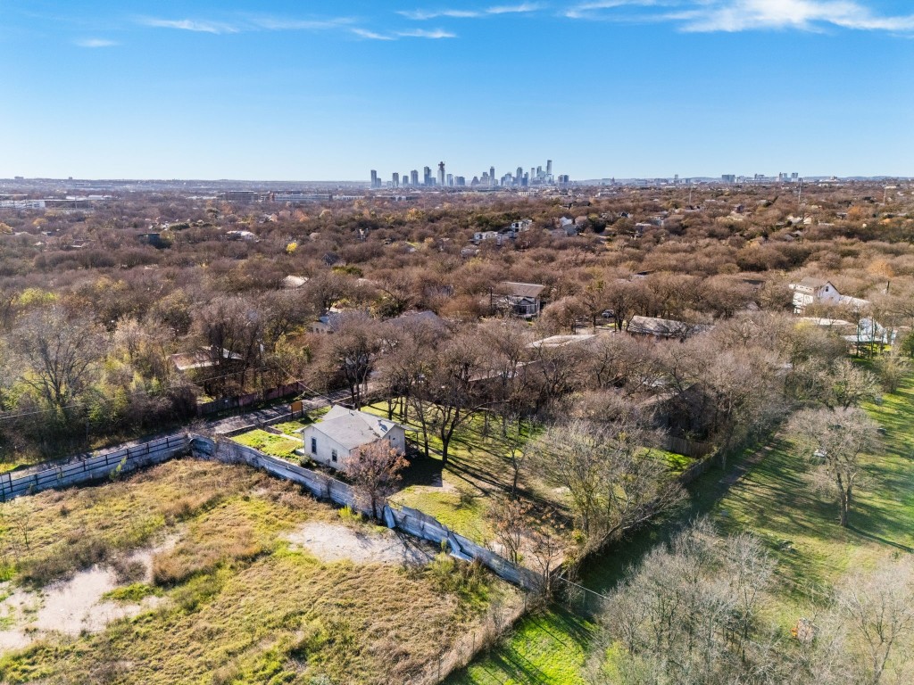 5610 Hudson Street Austin, TX 78721 - Photo 26 of 34 an aerial view of a house with a yard