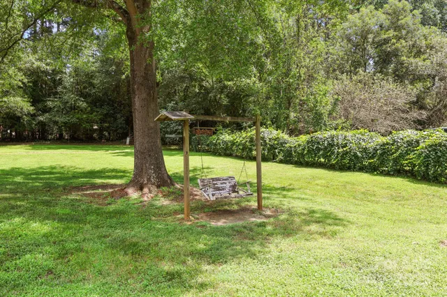 a view of a small yard