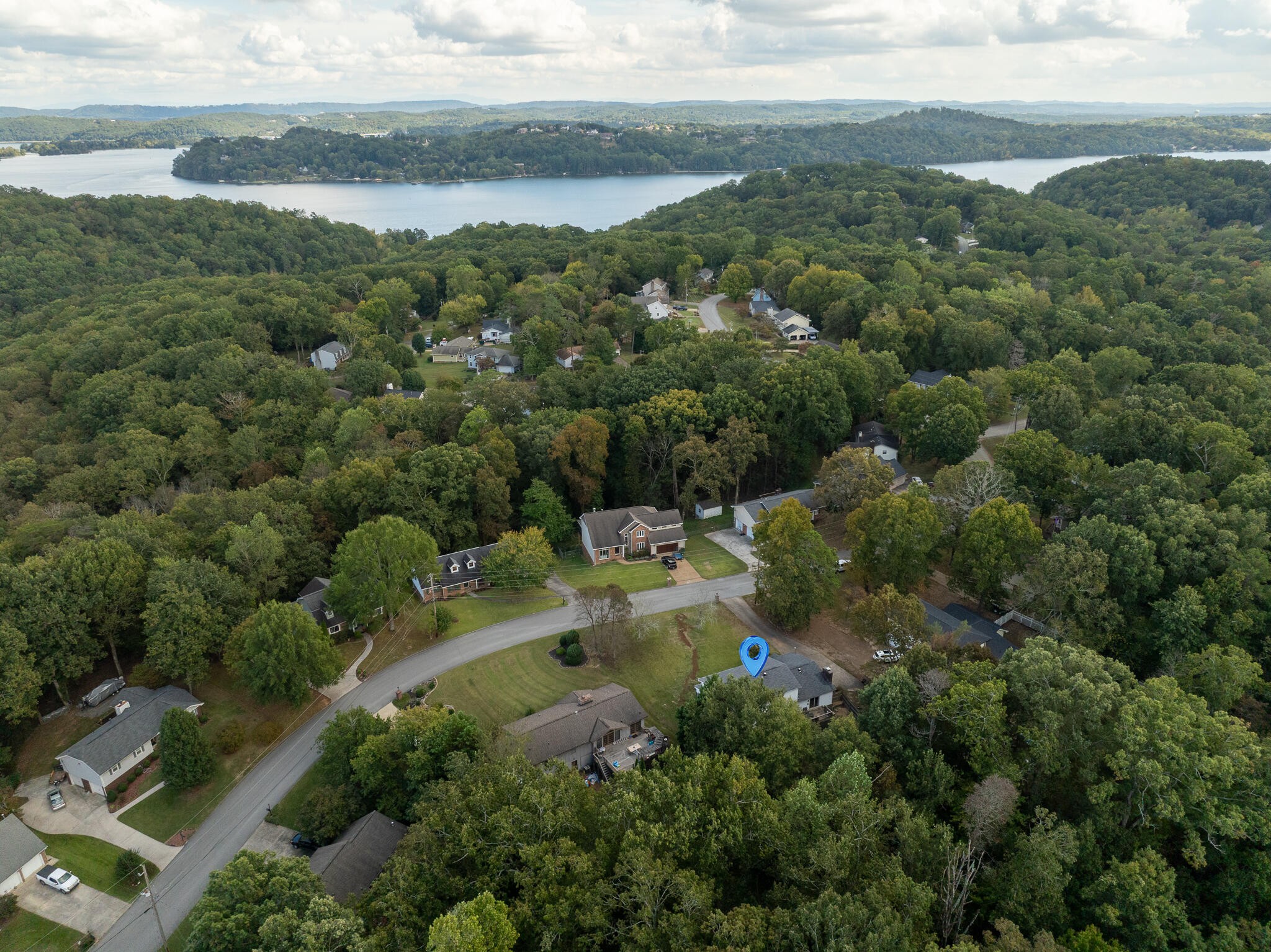 1820 Rock Bluff Road Hixson, TN 37343 - Photo 30 of 31 an aerial view of residential houses with outdoor space and trees