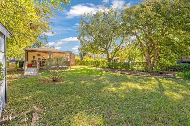 a view of yard with green space