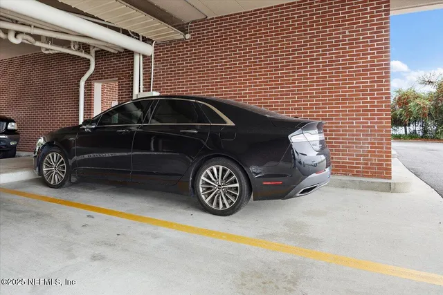 a car parked in a parking space