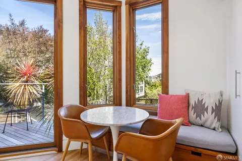 a outdoor space view with a sitting space