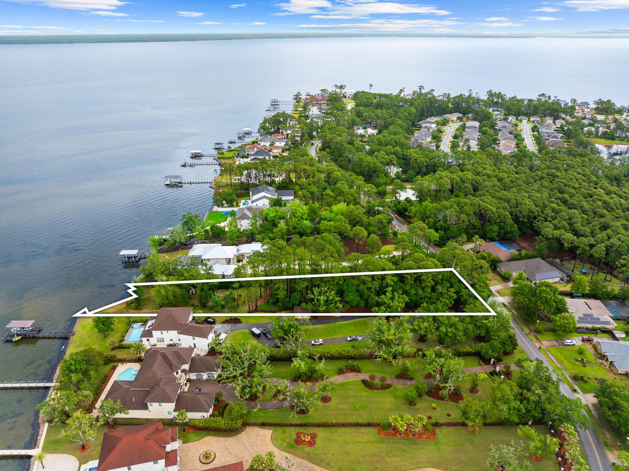 Lot 1 Driftwood Point Road Santa Rosa Beach, FL 32459 - Photo 2 of 11 a view of a yard with a lake view