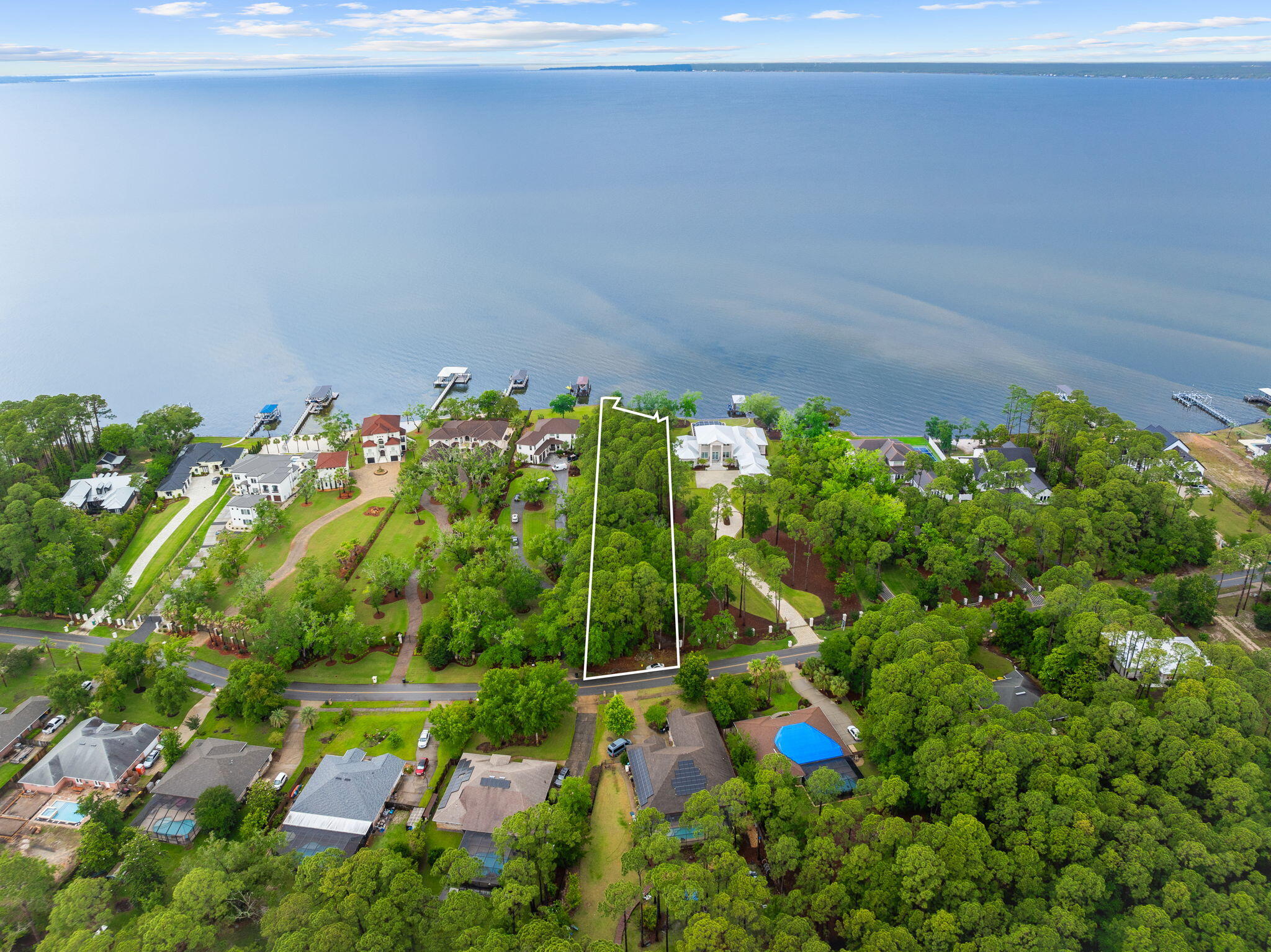 Lot 1 Driftwood Point Road Santa Rosa Beach, FL 32459 - Photo 5 of 11 a view of a yard with plants and large trees