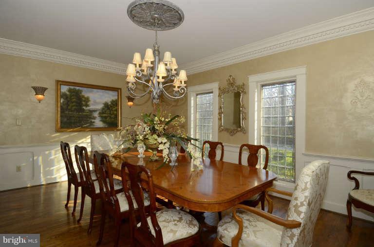 Dining Room with View of Formal Garden