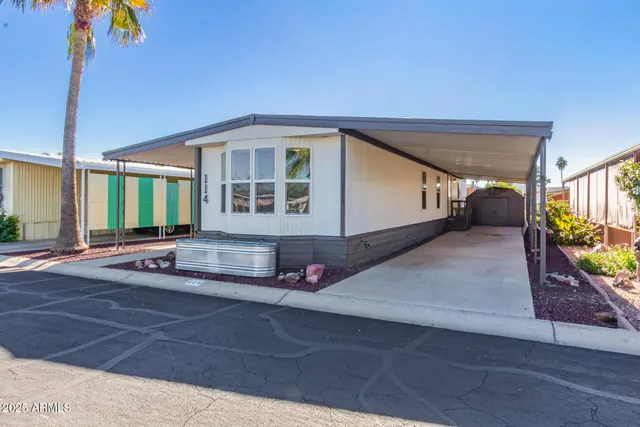 a front view of a house with entertaining space