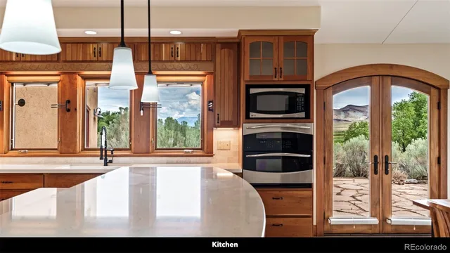 a room with lots of counter space