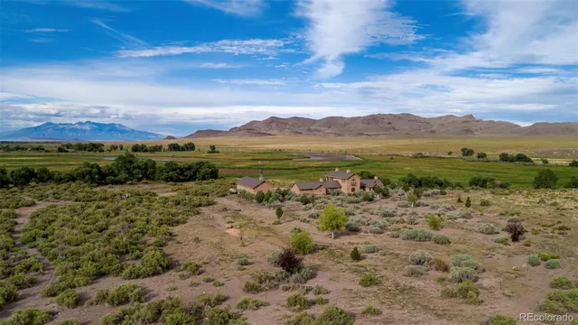 a view of an outdoor space with mountain view