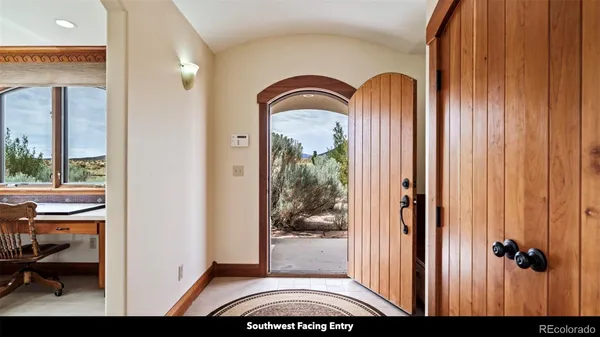 a view of a door with a door