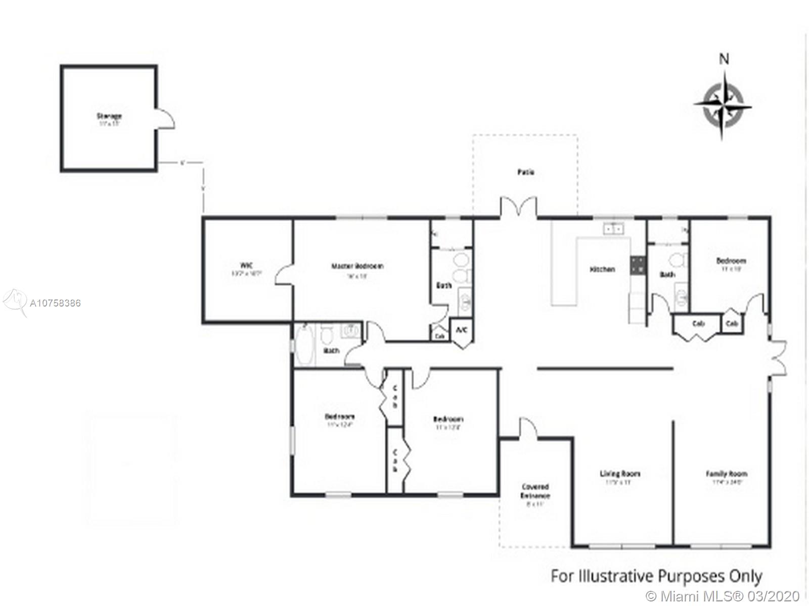 6701 Southwest 49th Terrace Miami, FL 33155 - Photo 23 of 24 a picture of a floor plan