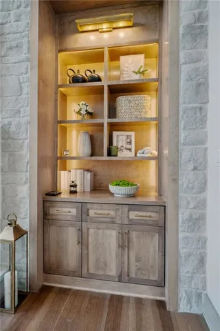 a kitchen with a sink and a window