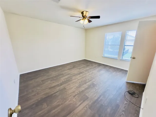 a view of small space with racks on the wall