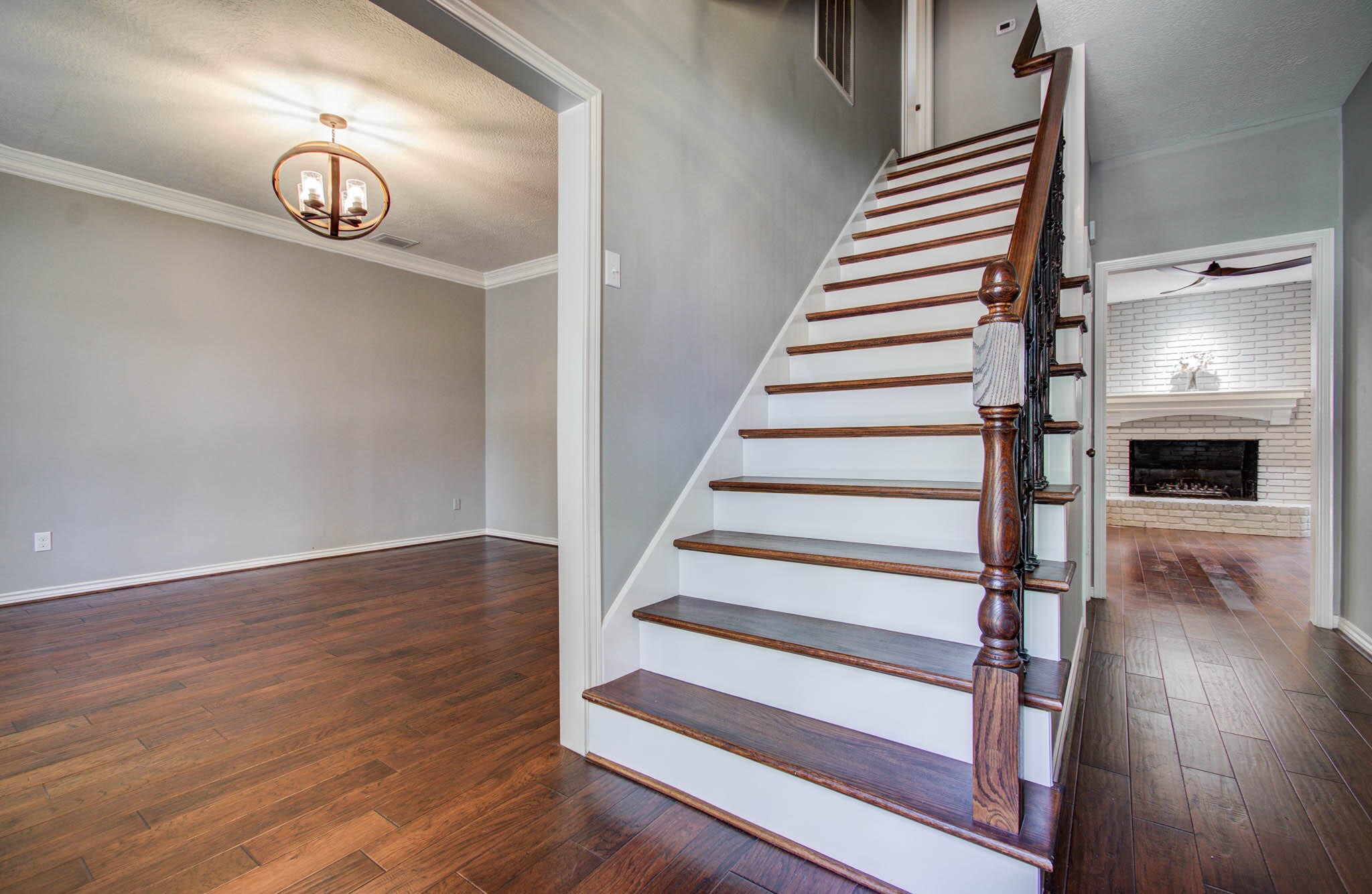 16267 Salmon Lane Spring, TX 77379 - Photo 9 of 48 a view of entryway and hall with wooden floor
