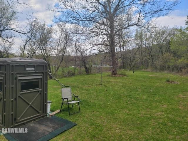 13767 3 Mile Road Savanna, IL 61074 - Photo 11 of 17 a backyard of a house with table and chairs