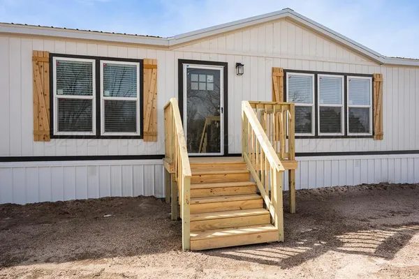 a view of wooden house