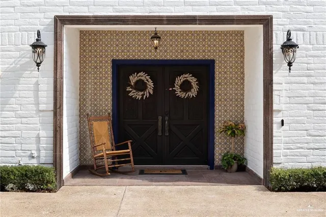 a building with a door