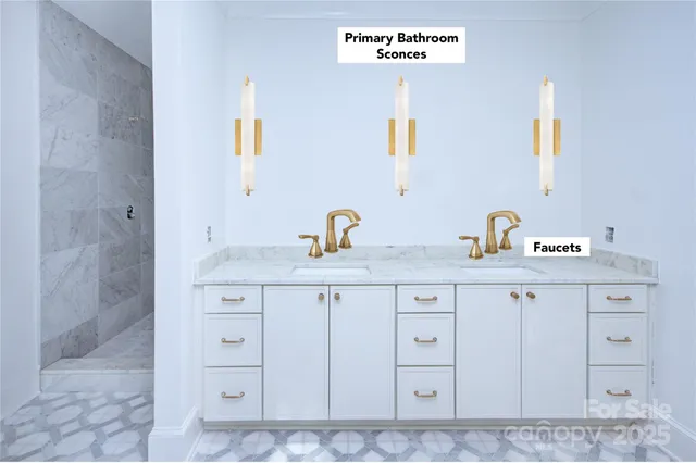 a bathroom with granite countertop a sink and a mirror