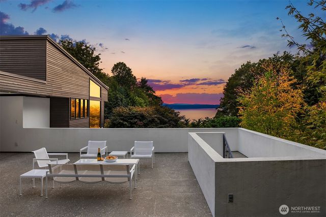 a view of terrace with seating space