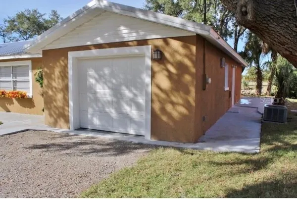a backyard of a house