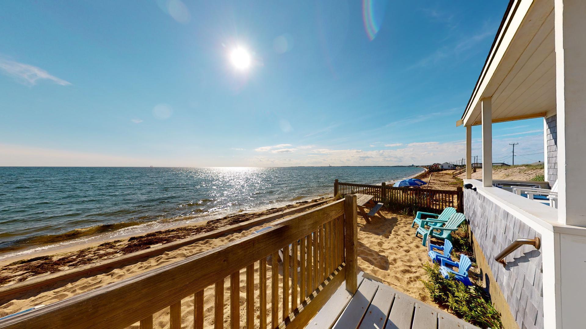 314 Shore Road, Unit 4 5 Truro, MA 02666 - Photo 33 of 50 a view of an ocean from a balcony