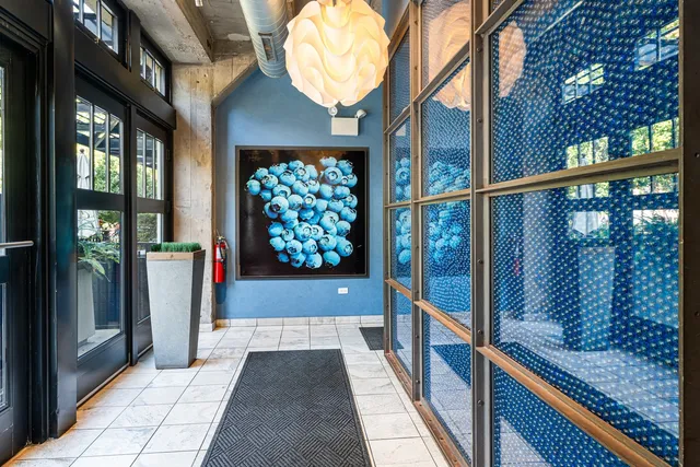 a view of balcony with wooden floor