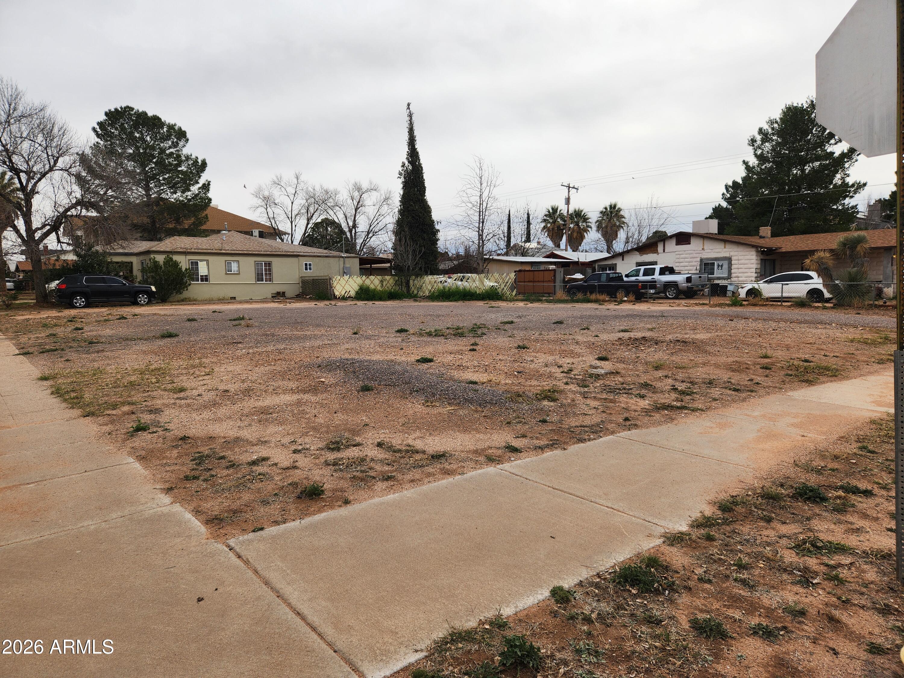 a view of residential houses with city view