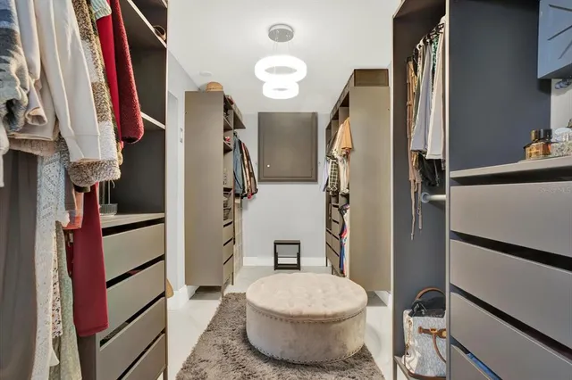 a view of a walk in closet