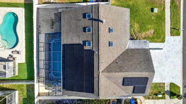 an aerial view of multiple house