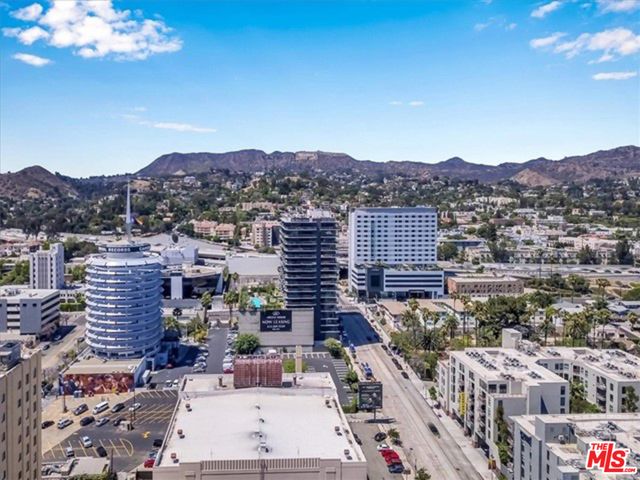 an aerial view of a city