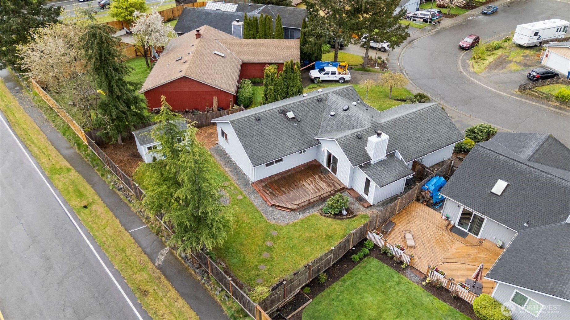 22707 14th Place West Bothell, WA 98021 - Photo 38 of 39 an aerial view of a house with a swimming pool